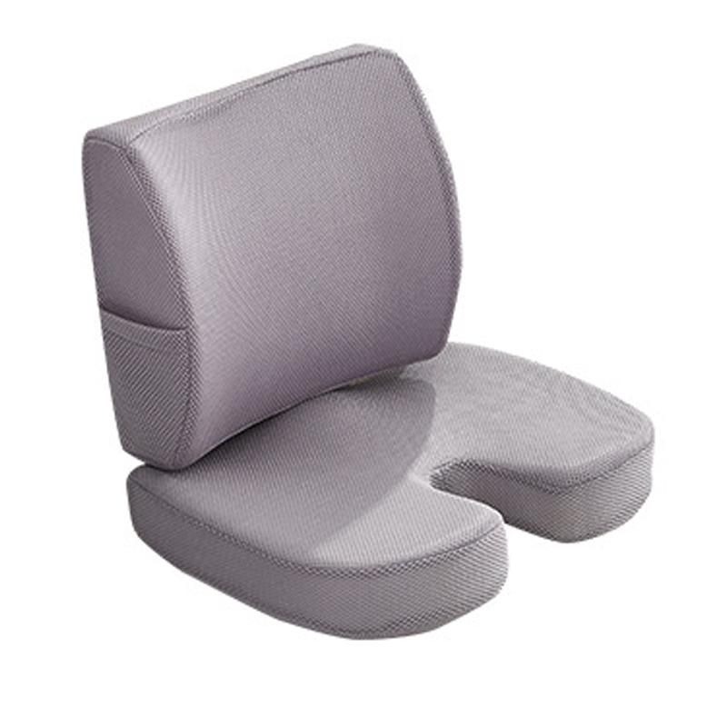 Office Chair Seat Pad and Back Support Cushion – Ergonomic Comfort, Grey