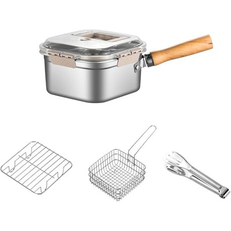 Ojees Multi-Function Stainless Steel Deep Fryer Pot Set -2.5L
