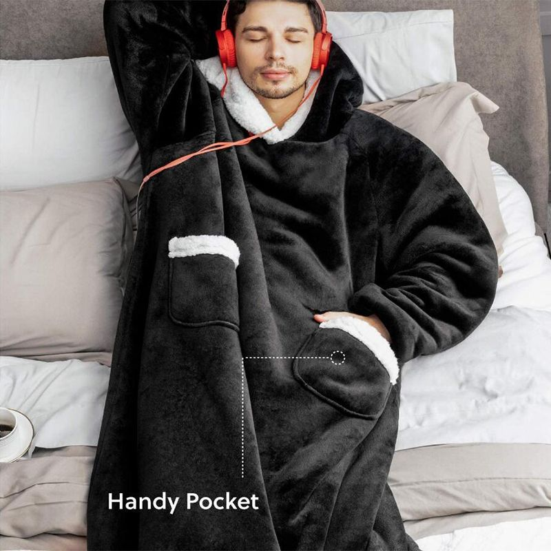 Ojees Wearable Blanket Hoodie Oversized variant image 3