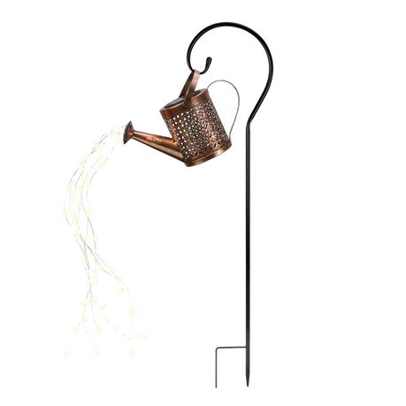 Outdoor Solar Iron Watering Can String Garden Light Garden Decoration