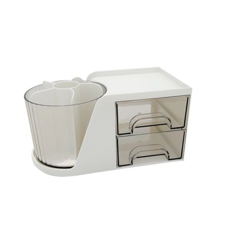 Pen Holder Stylish Desk Organizer Multiple Drawers for Office