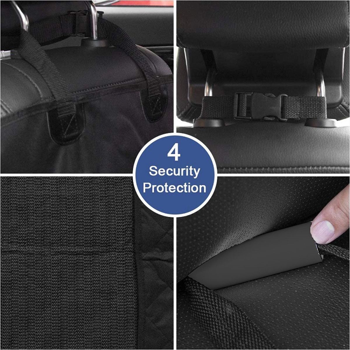 Pet Front Car Seat Protector with Non-Slip Backing - Black variant image 5