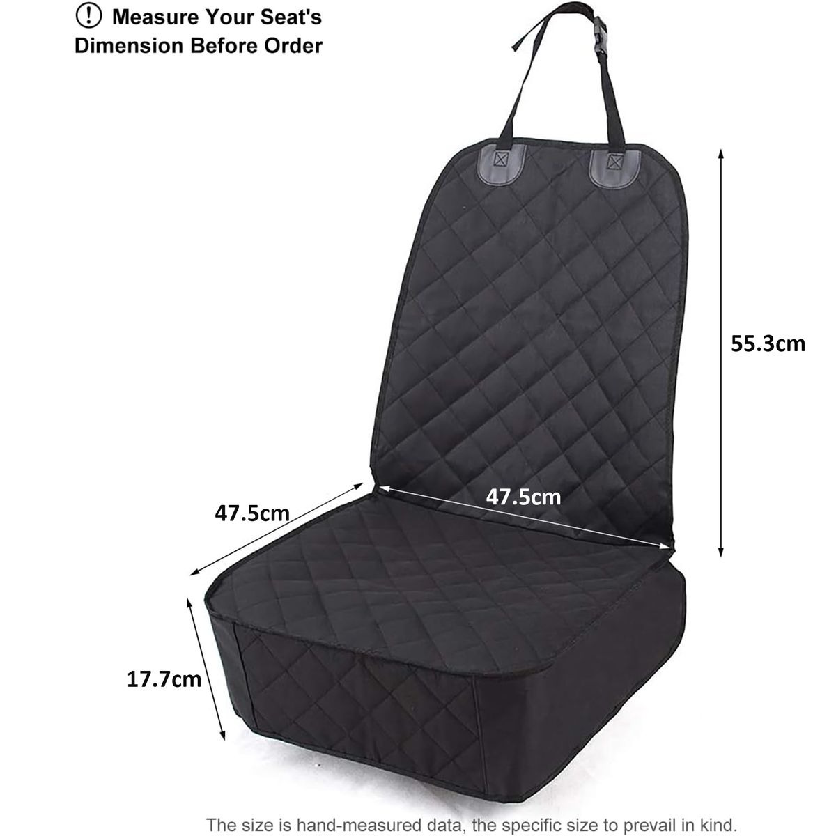 Pet Front Car Seat Protector with Non-Slip Backing - Black variant image 6