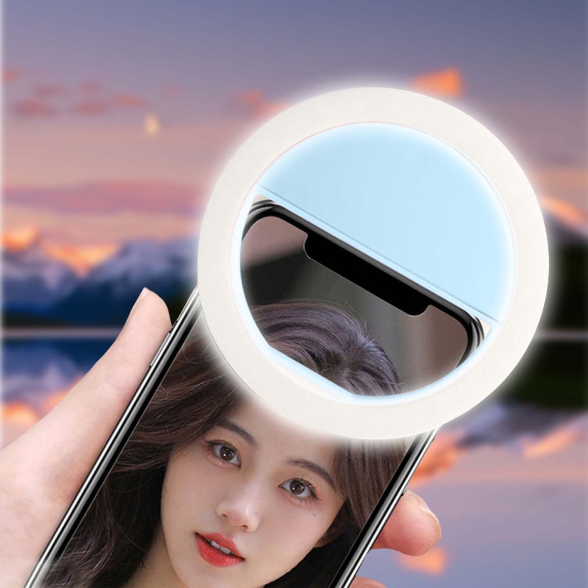 Phone Clip Selfie Ring Light -Blue variant image 3