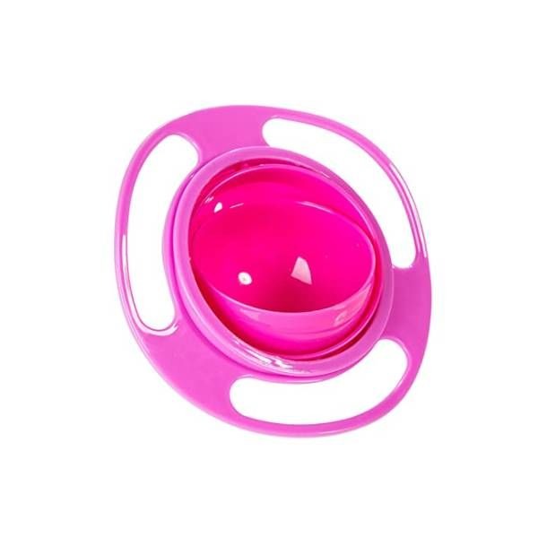 Pink Universal 360° Gyro Anti-Spill Bowl