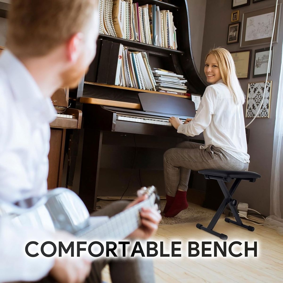 Portable Adjustable Folding Piano Stool variant image 5