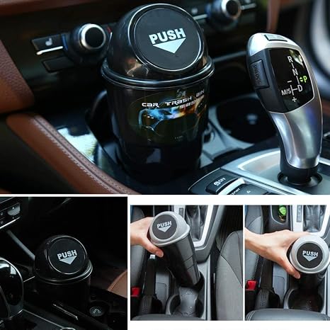 Portable Mini Car Trash Can with Lid variant image 3
