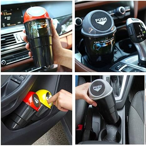Portable Mini Car Trash Can with Lid variant image 4