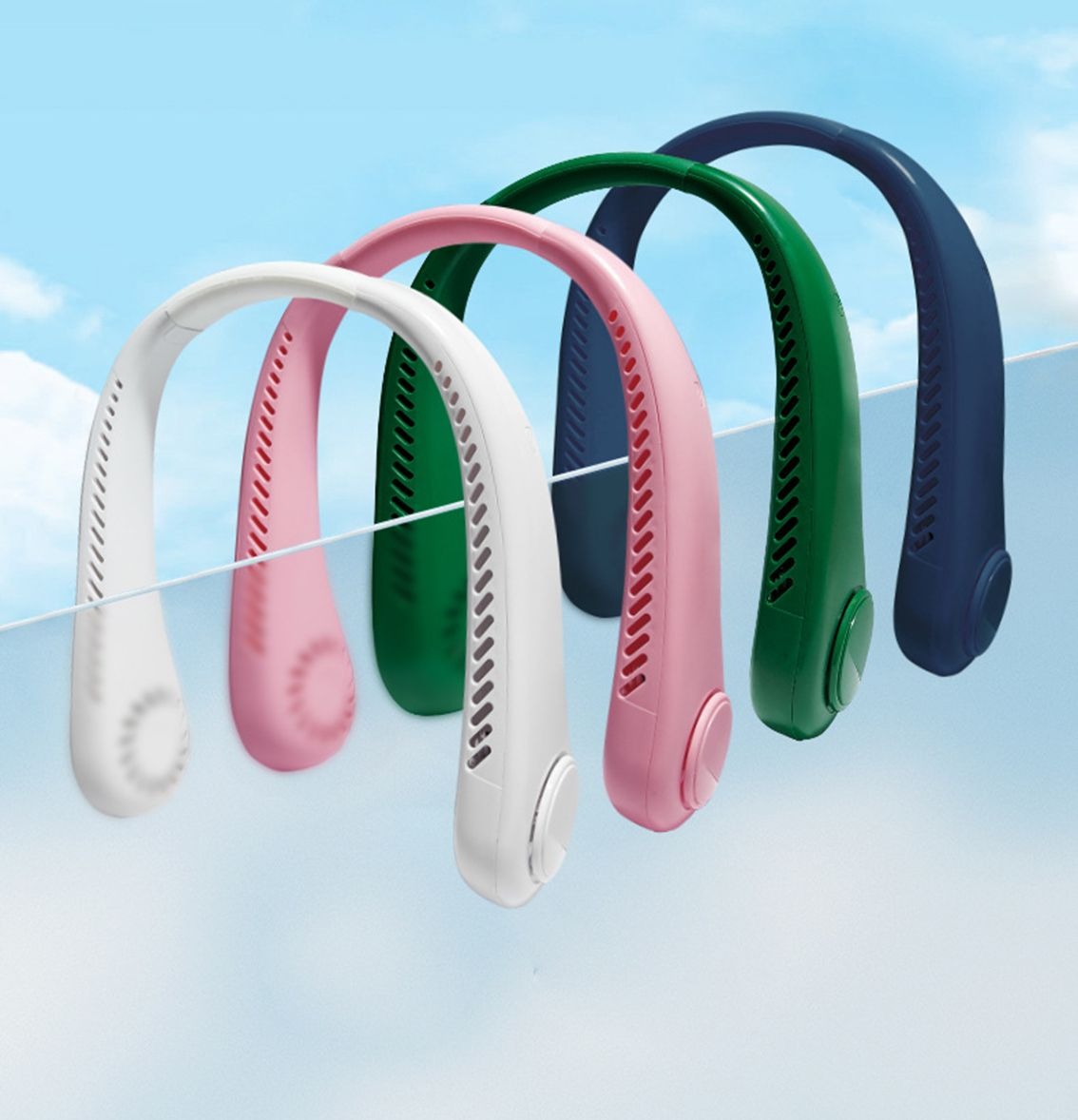 Portable Neck Fan - Pink variant image 2