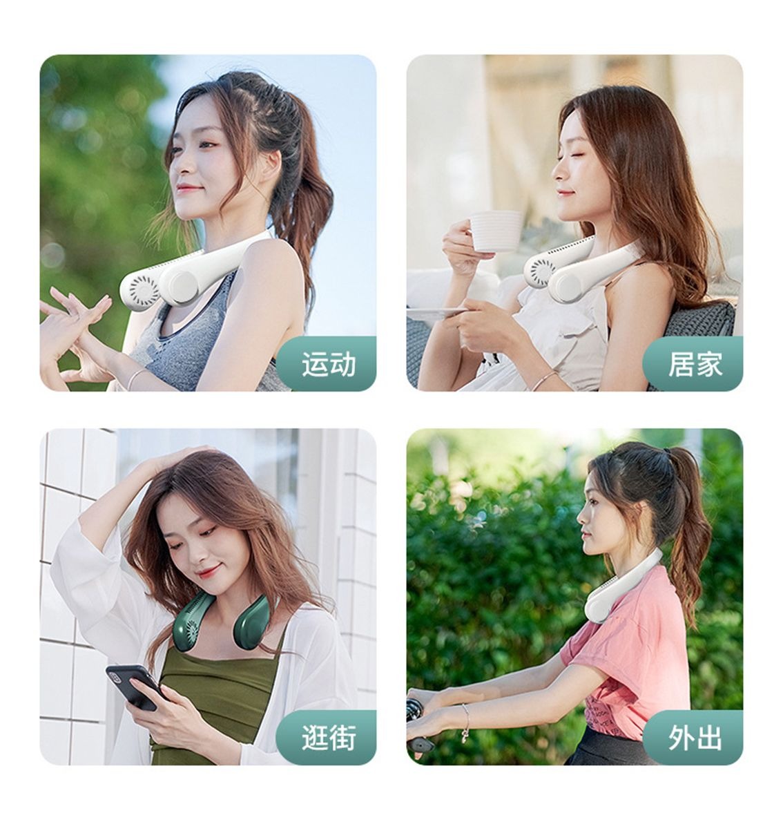 Portable Neck Fan - Pink variant image 3