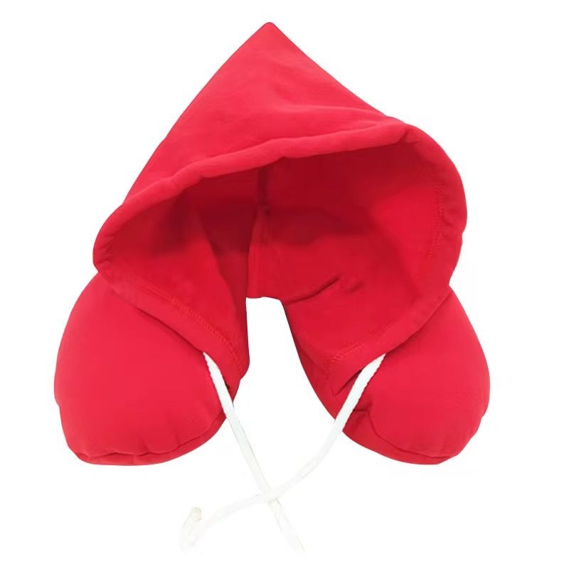 Portable Neck & Head Support Pillow for Travel - Red
