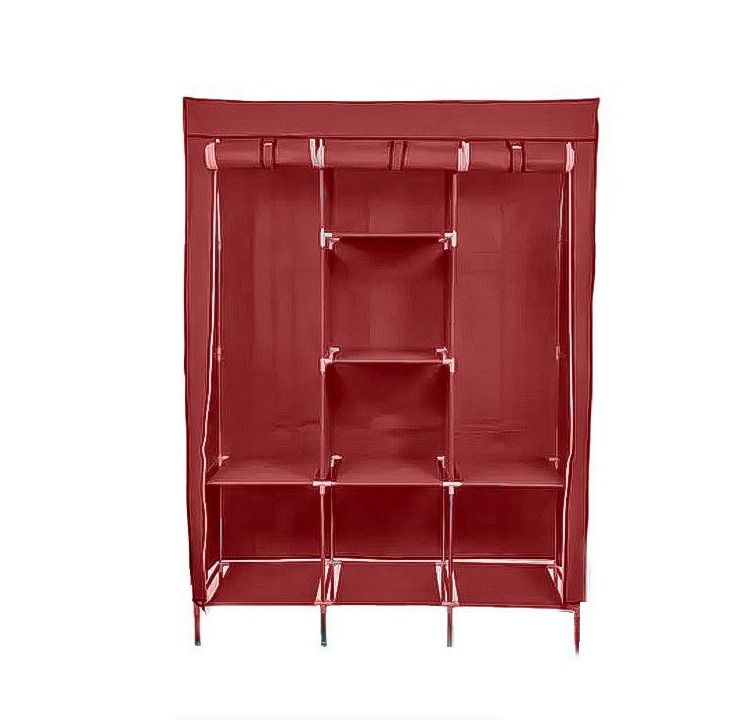 Portable Non-Woven Fabric Wardrobe Storage Organizer Clothes Hanging Closet
