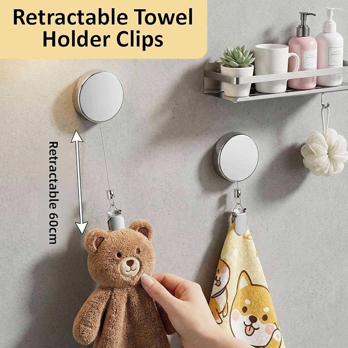 Portable Retractable Towel Holder Clip variant image 3
