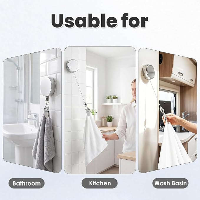 Portable Retractable Towel Holder Clip variant image 4