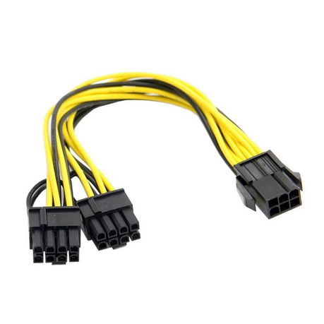 Power Splitter Cable 6 pin to 2 x PCIe 8 pin