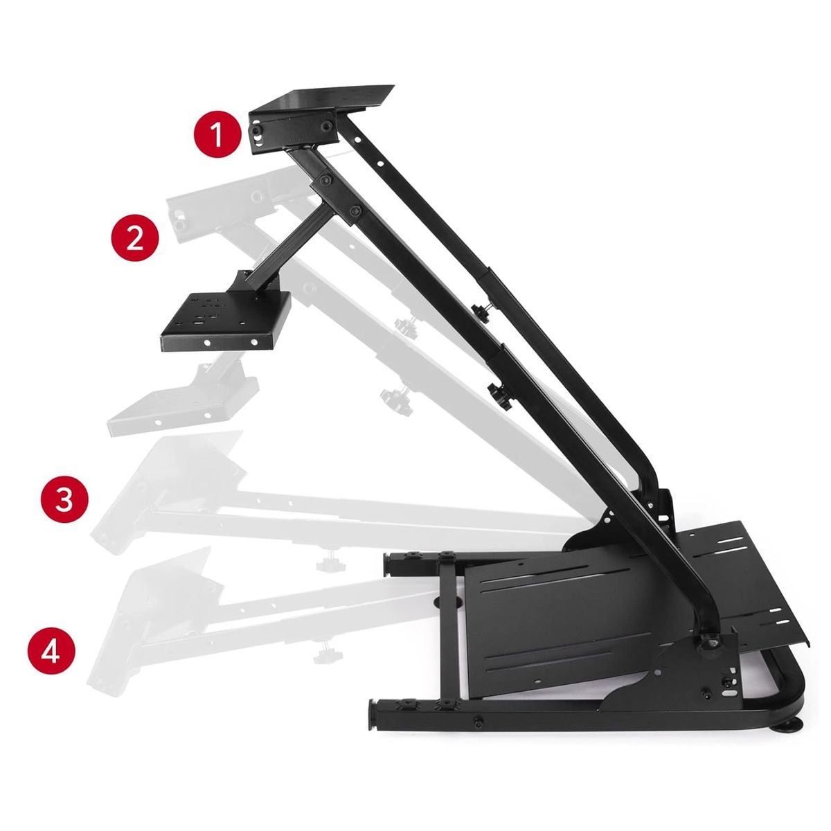 Racing Simulator Steering Wheel Stand with Gear Shifter & Pedal Mount variant image 3