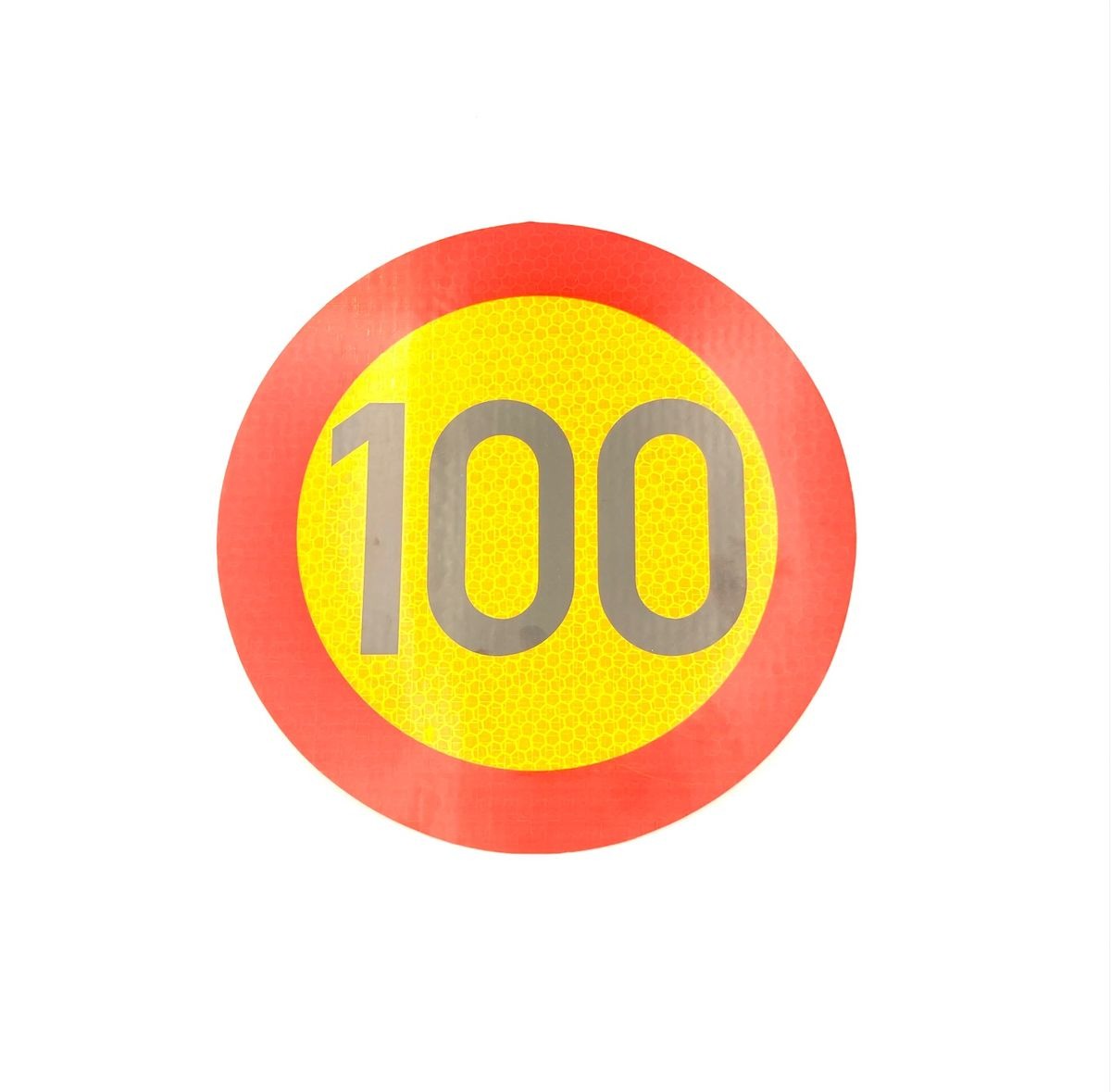 Reflective 100 km/h Speed Sign Sticker variant image 2