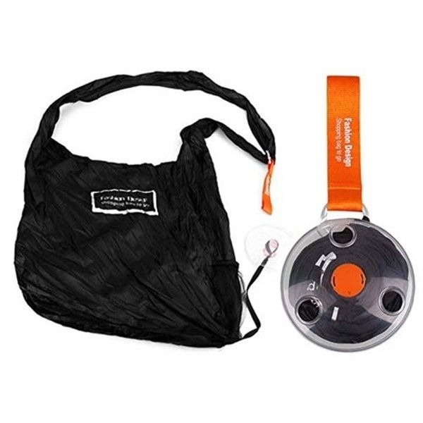 Roll UP Portable Shopping Bag -Black variant image 4