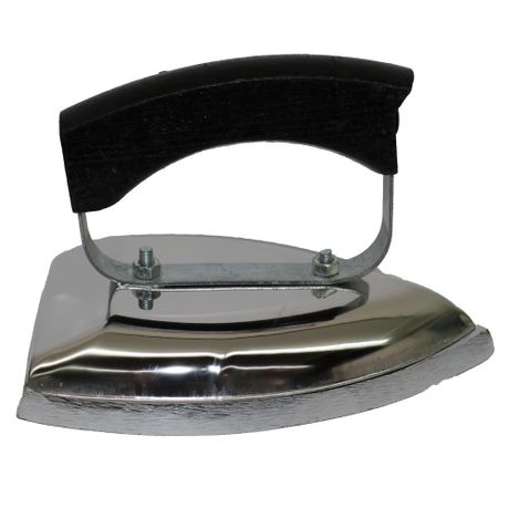 Sad Iron Chrome With Wood Handle For Loadshedding - No 303