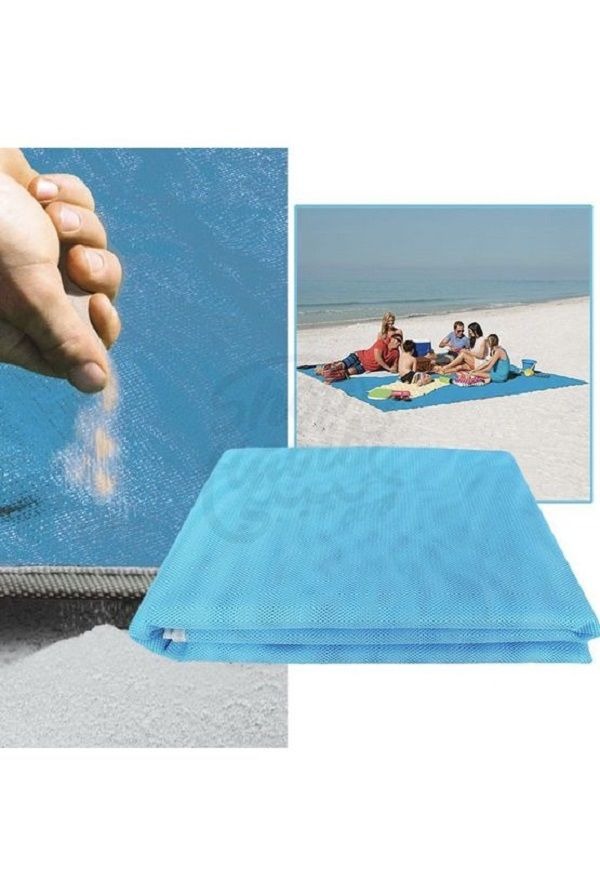 Sand Free Beach Mat 200x200cm - Blue variant image 2