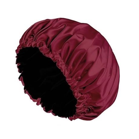 Satin Burgundy Sleeping Bonnet