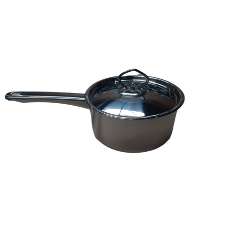 Saucepan Stainless Steel with Lid - 16 x 8.5cm