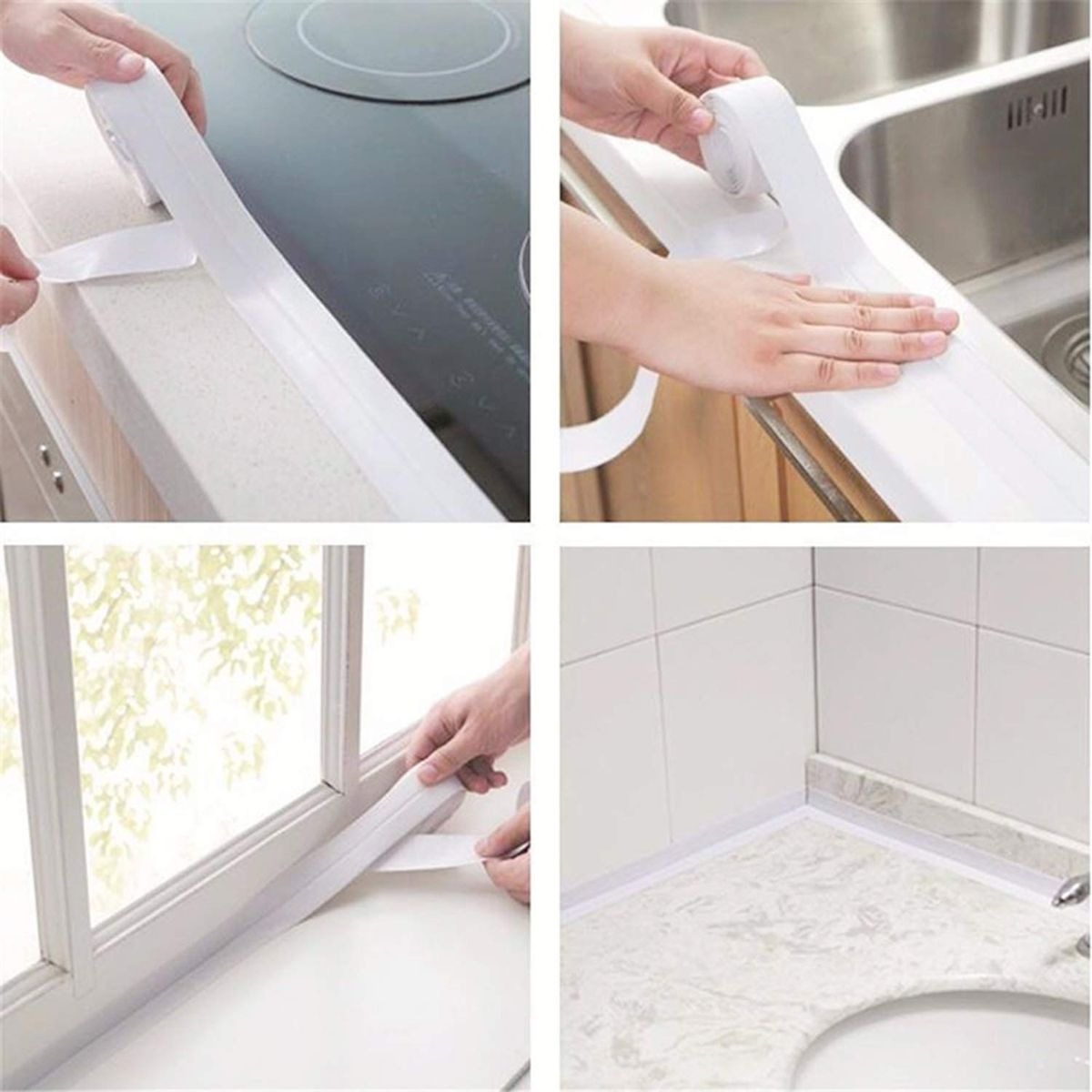Self-Adhesive Waterproof Sealant Tape for Kitchen & Bathroom (2 Pack) variant image 2