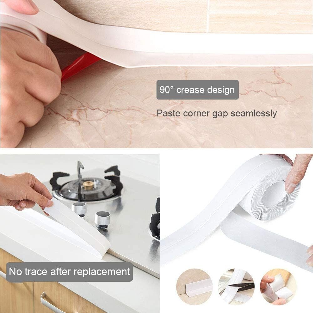 Self-Adhesive Waterproof Sealant Tape for Kitchen & Bathroom (2 Pack) variant image 6