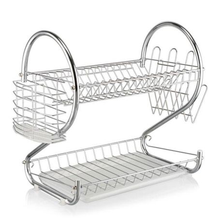 Serenity-2 Layer Dish Drainer Drying Rack For Kitchen Storage