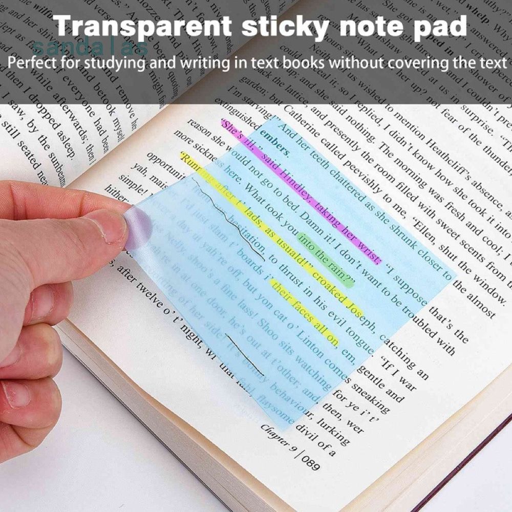 Set of 4 Transparent Sticky Note Pads – 100 Sheets Each variant image 4
