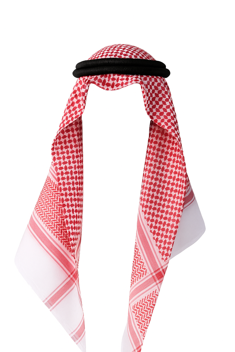Shemagh Head Scarf Red / White variant image 3