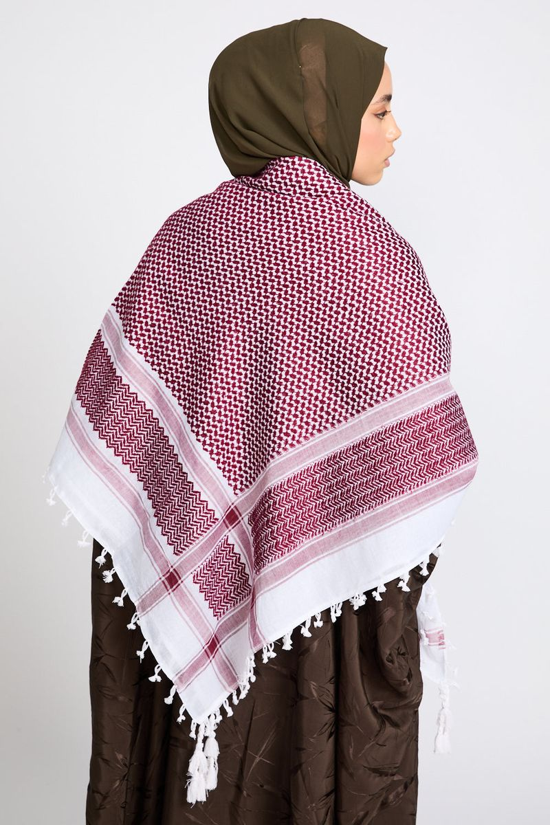 Shemagh Head Scarf Red / White variant image 4