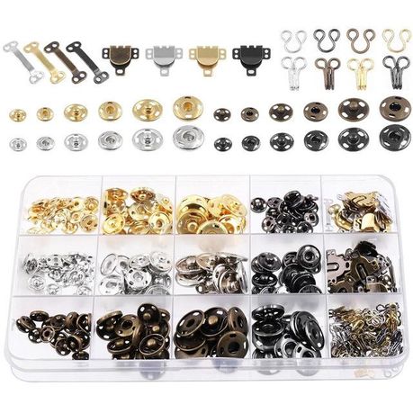 Skirt Hooks & Eyes Sewing Hook Button Kit For Skirt, Bra, Dress - 152 Piece