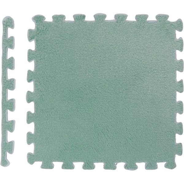 Soft Interlocking Puzzle Floor Mat Set - 10 Pieces - Green variant image 2