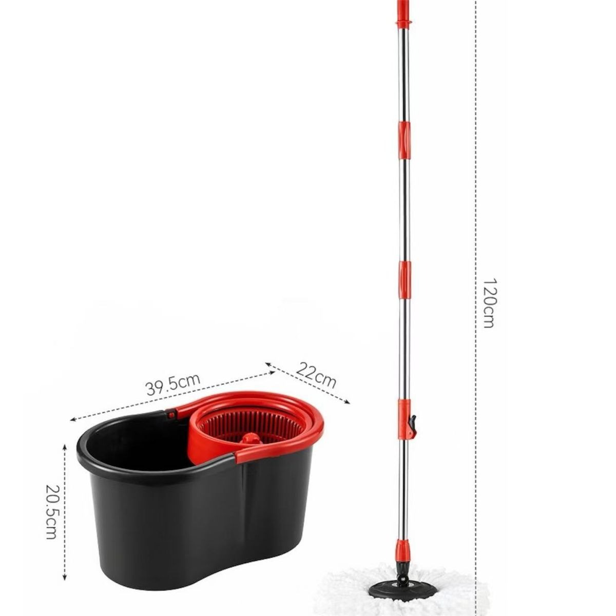 Spin Mop 360 Self Wringing Spinning Mop Washable Microfiber Mop Bucket Mop variant image 3