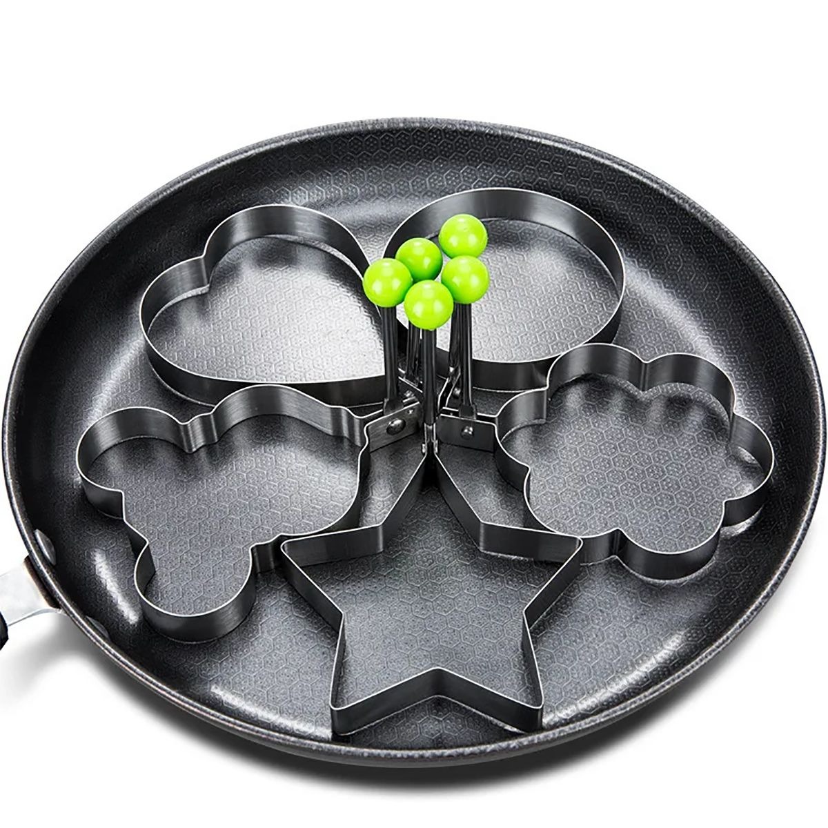Stainless Steel Egg Ring Molds – 5-Piece variant image 6
