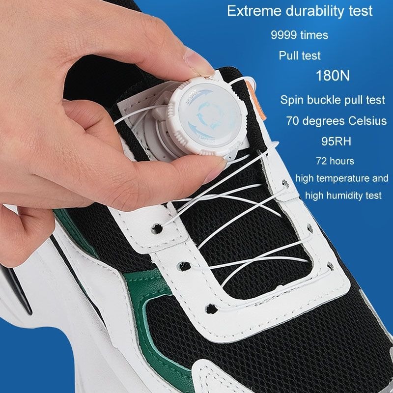 Swivel No-Tie Shoelace Buckles for Outdoor Shoes – White variant image 2