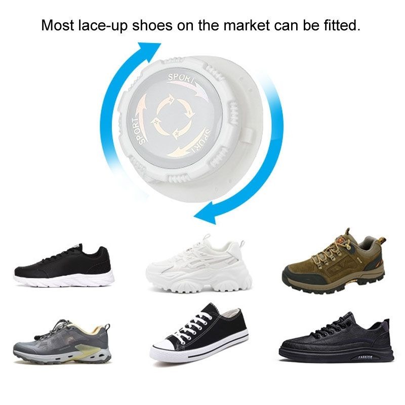 Swivel No-Tie Shoelace Buckles for Outdoor Shoes – White variant image 4