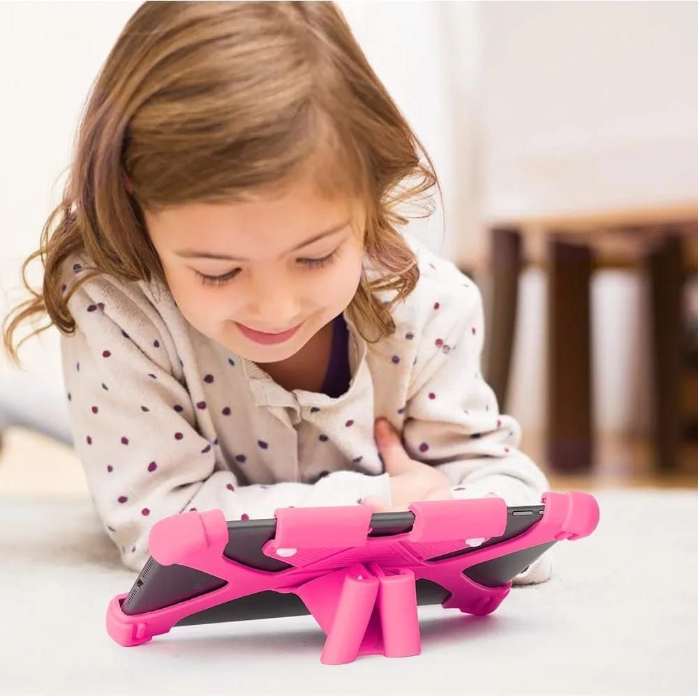 Universal Silicone Case and Stand For 8.9"- 12" Tablets -Pink variant image 2