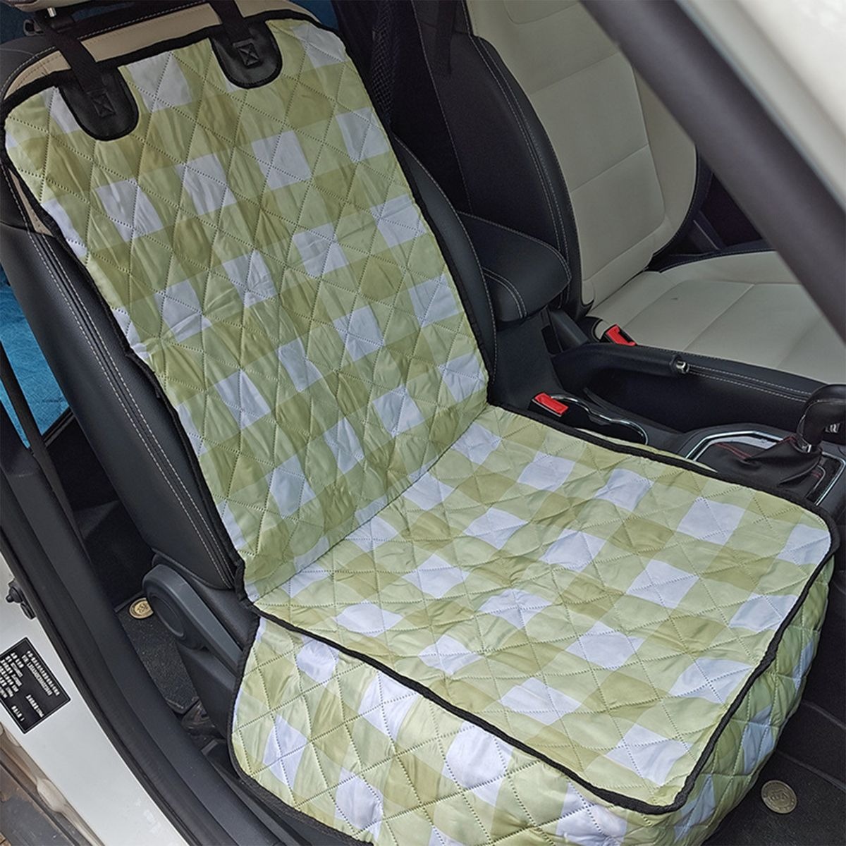 Universal Waterproof Pet Front Car Seat Protector - Green variant image 3