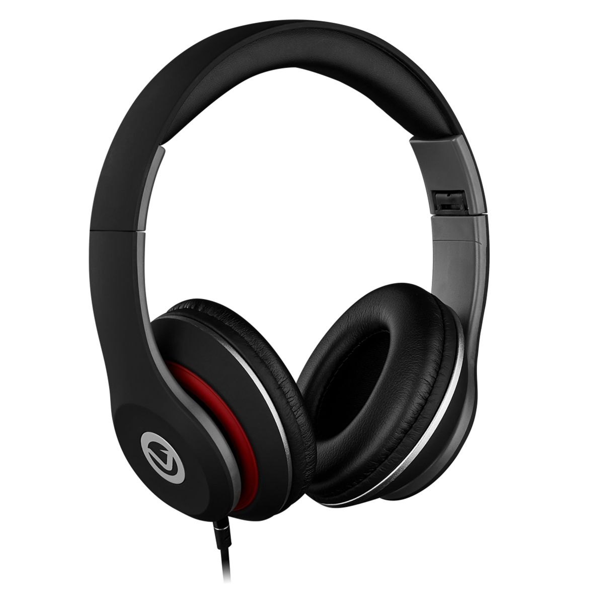 Volkano Falcon Series Wired Aux Headphones with Mic - Black