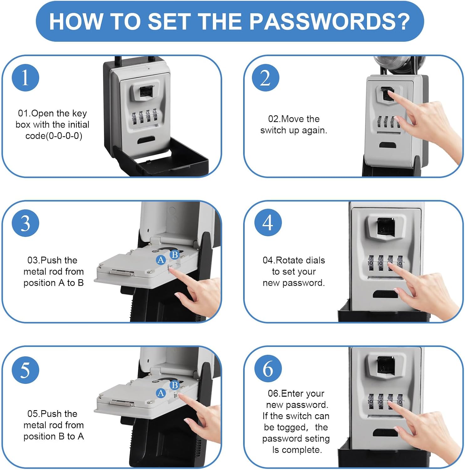 Wall-Mounted Key Lock Box with 4-Digit Combination variant image 4