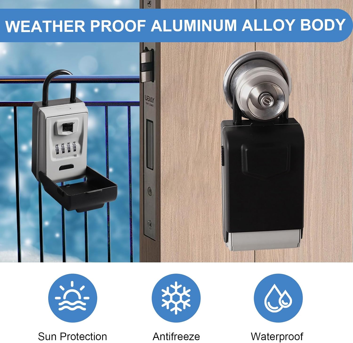 Wall-Mounted Key Lock Box with 4-Digit Combination variant image 5