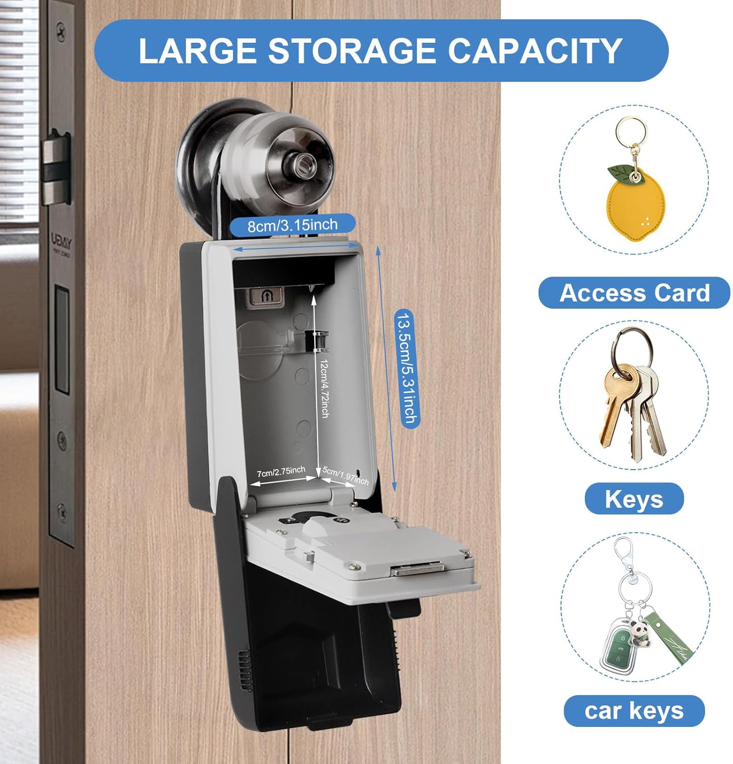 Wall-Mounted Key Lock Box with 4-Digit Combination variant image 6
