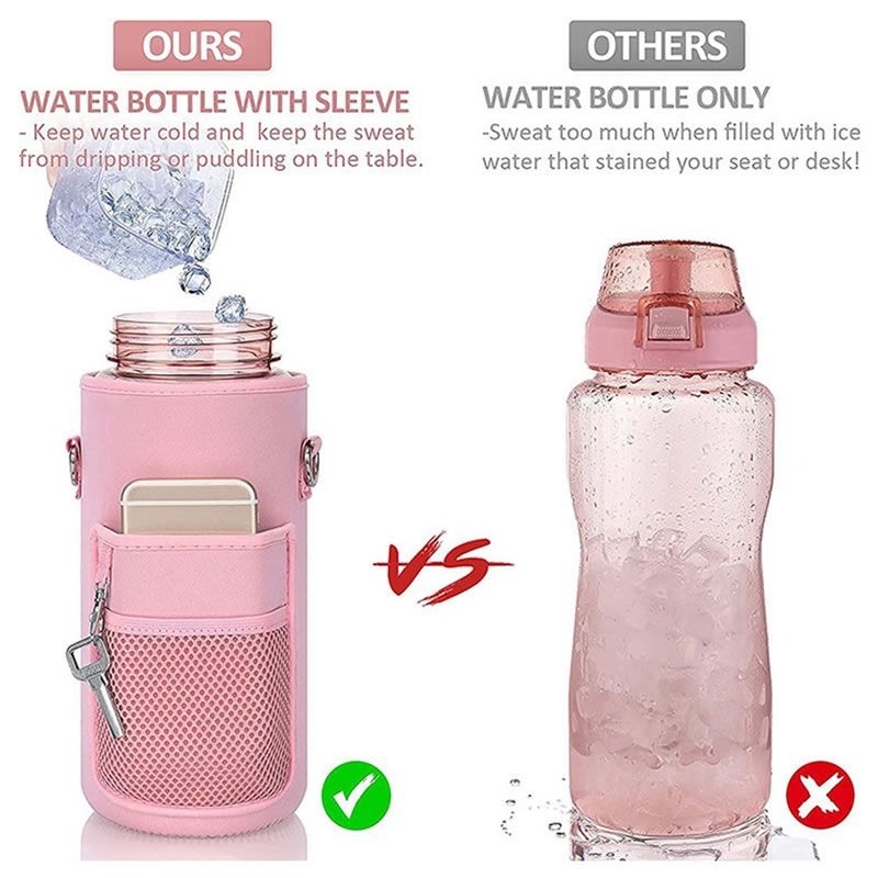 Water Bottle Pouch with Shoulder Strap -Pink variant image 4