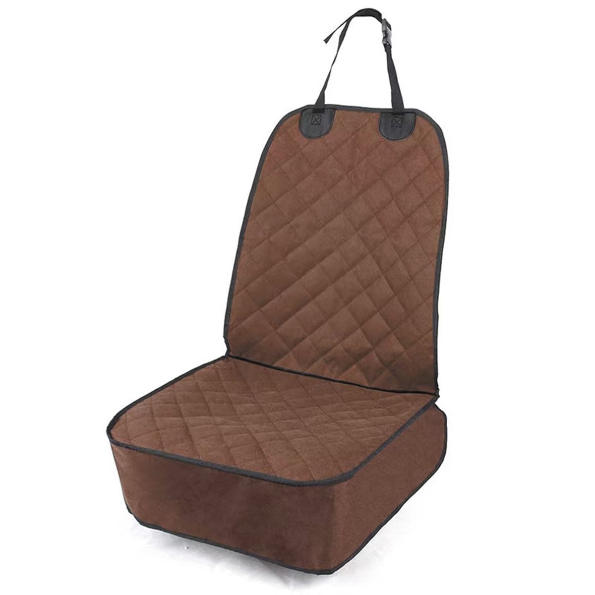Waterproof Non-Slip 600D Oxford Cloth Pet Front Car Seat Protector - Brown