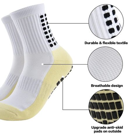 1 Pair port Socks Anti Slip Grip Soccer Football Basketball Sock Premium variant image 6