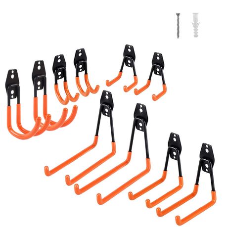 10 Pack Steel Heavy Duty Wall Mount Garage Hooks Tool Hangers variant image 6