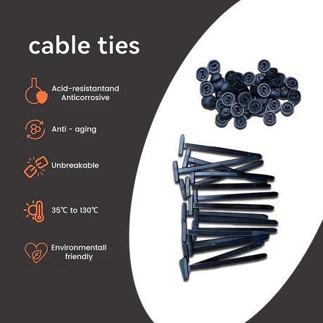 100Pcs Self-locking Nylon Cable Ties for Car Repair, Home Cable Management variant image 2