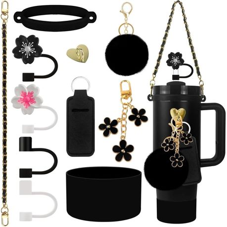 11 Piece Handle, Keychain Charms, Straw Topper Cover Cap for Stanley Cup variant image 2